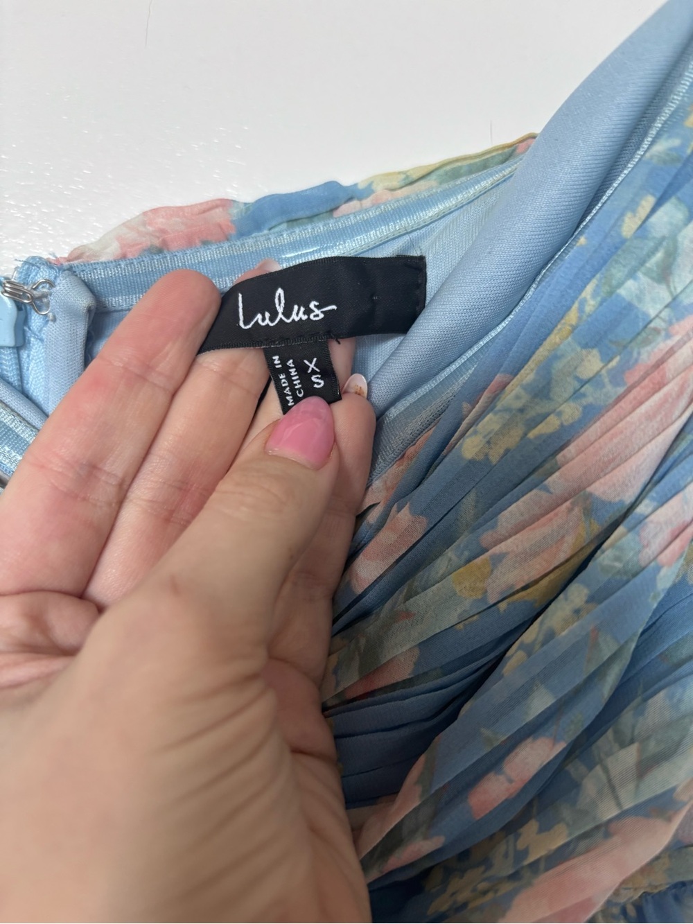 Lulu's Seriously Sensational Blue Floral Strapless Tiered Maxi Dress - Picture 2 of 8